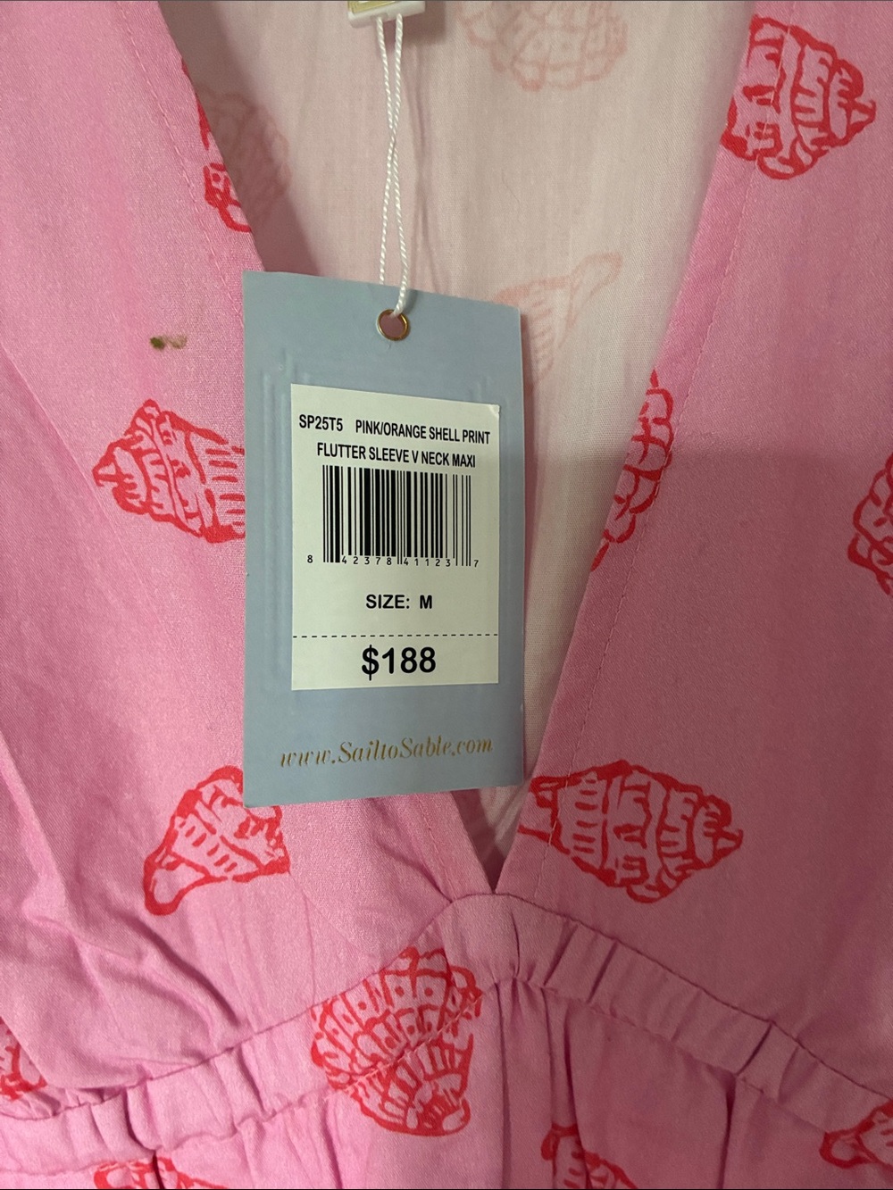 Pink Shell-Print Dress - Picture 2 of 4